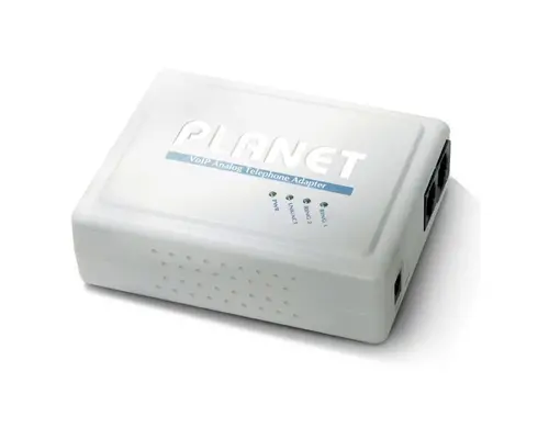 VoIP шлюз Planet, 2x SIP ATA - 1x RJ45, 2x RJ11, T.38 FoIP, TR-069, SNMP