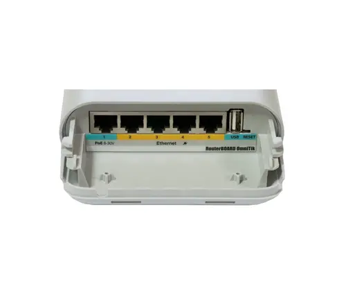 Tочка за достъп MikroTik RBOmniTikUPA-5HnD, OmniTIK 5 PoE, 5xFE, 5Ghz, USB - image 1