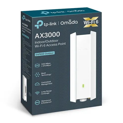Tочка за достъп TP-LINK EAP650-Outdoor, AX3000, WiFi 6, 1xGbE RJ45, IP67 - image 4