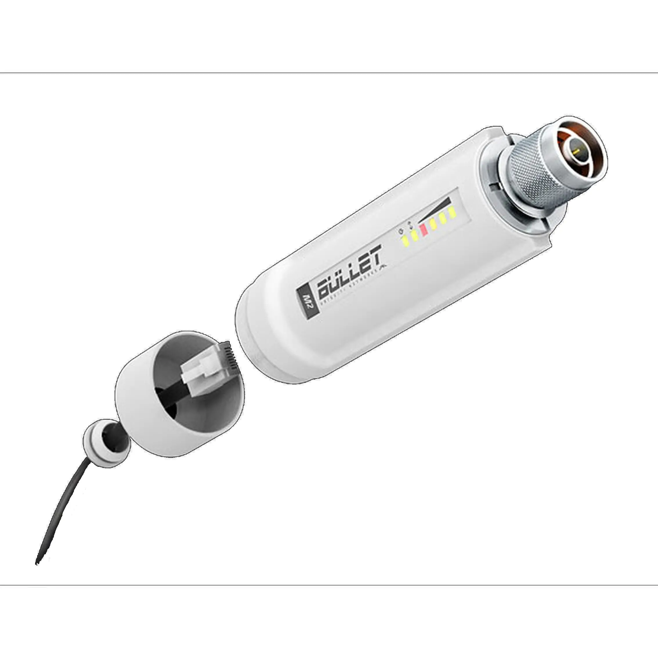 Точка за достъп Ubiquiti BulletM5-HP, 5GHz, 25dBm, PtP/PtMP, 1 10/100M Port - image 1