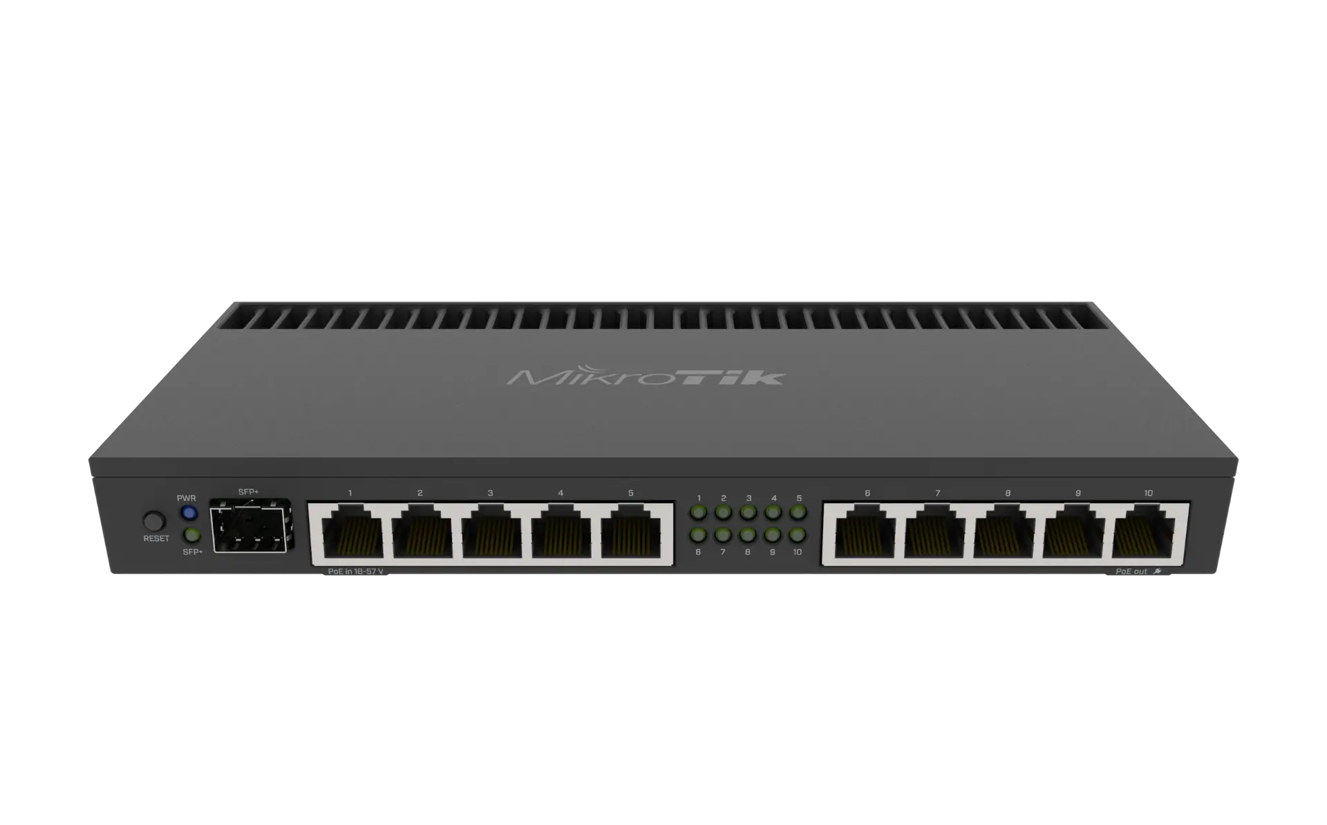 Рутер MikroTik RB4011iGS+RM, 1.4GHz, 1GB, 10xGE, 1xSFP+, PoE in/out, IPsec, 1U