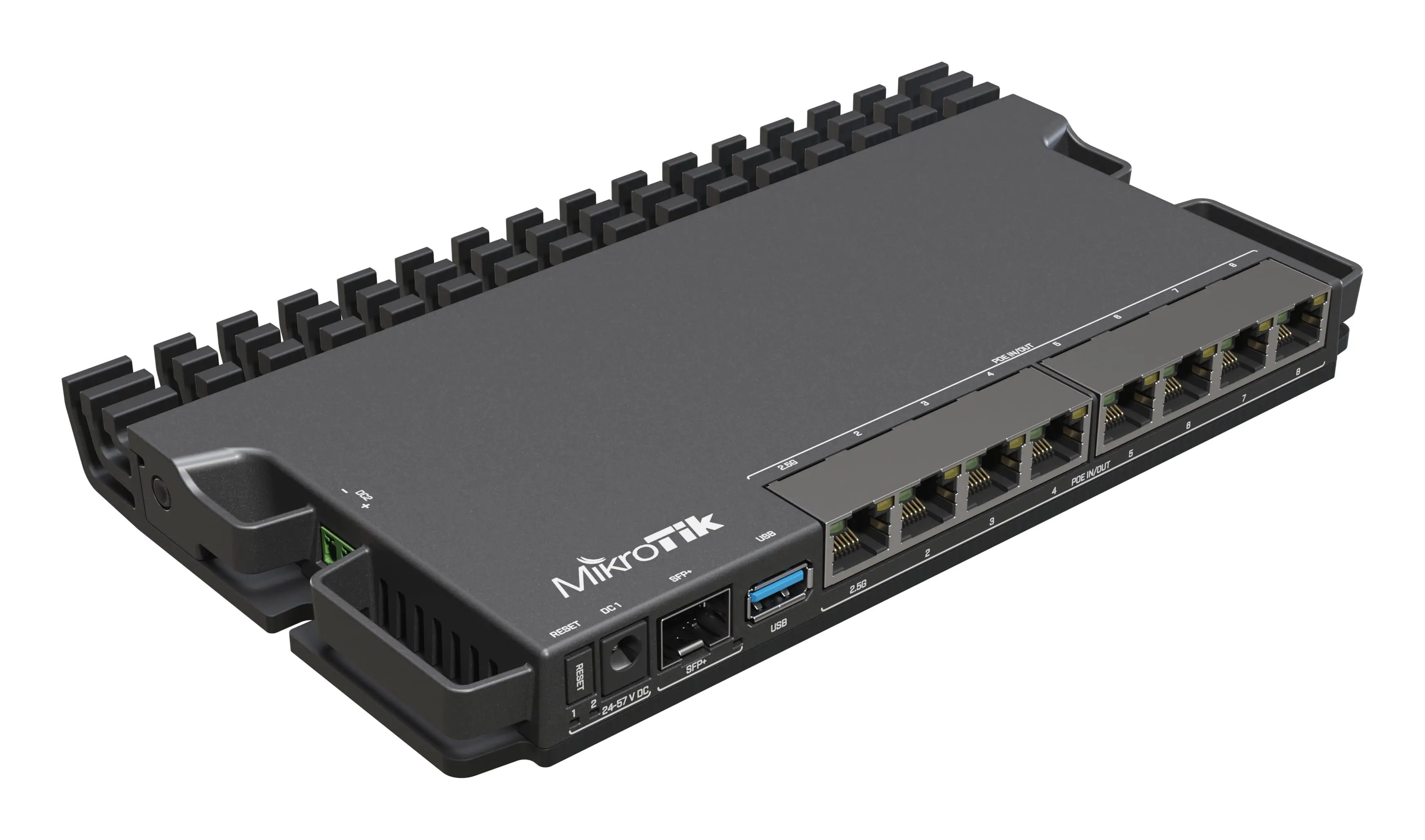 Ρούτερ MikroTik RB5009UPr+S+IN, 1.4GHz, 1GB, 7GE, 1x 2.5G, PoE in/out, 1x SFP+