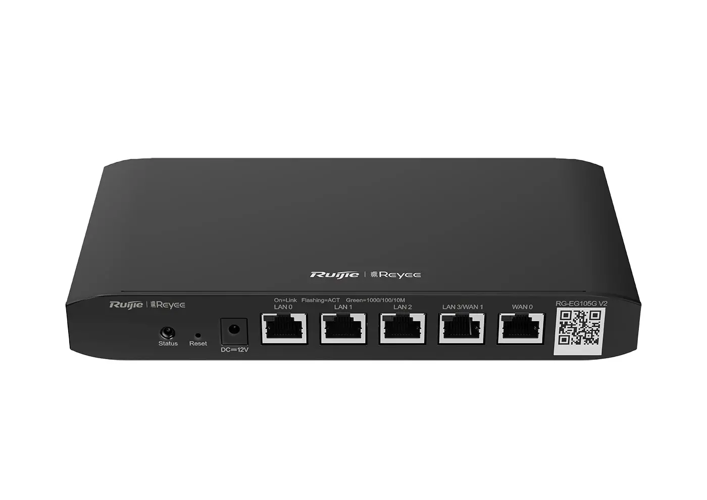 Рутер Ruijie RG-EG105G V2, 5x GE, 128MB, 600Mbps, Cloud, OpenVPN, 100 users