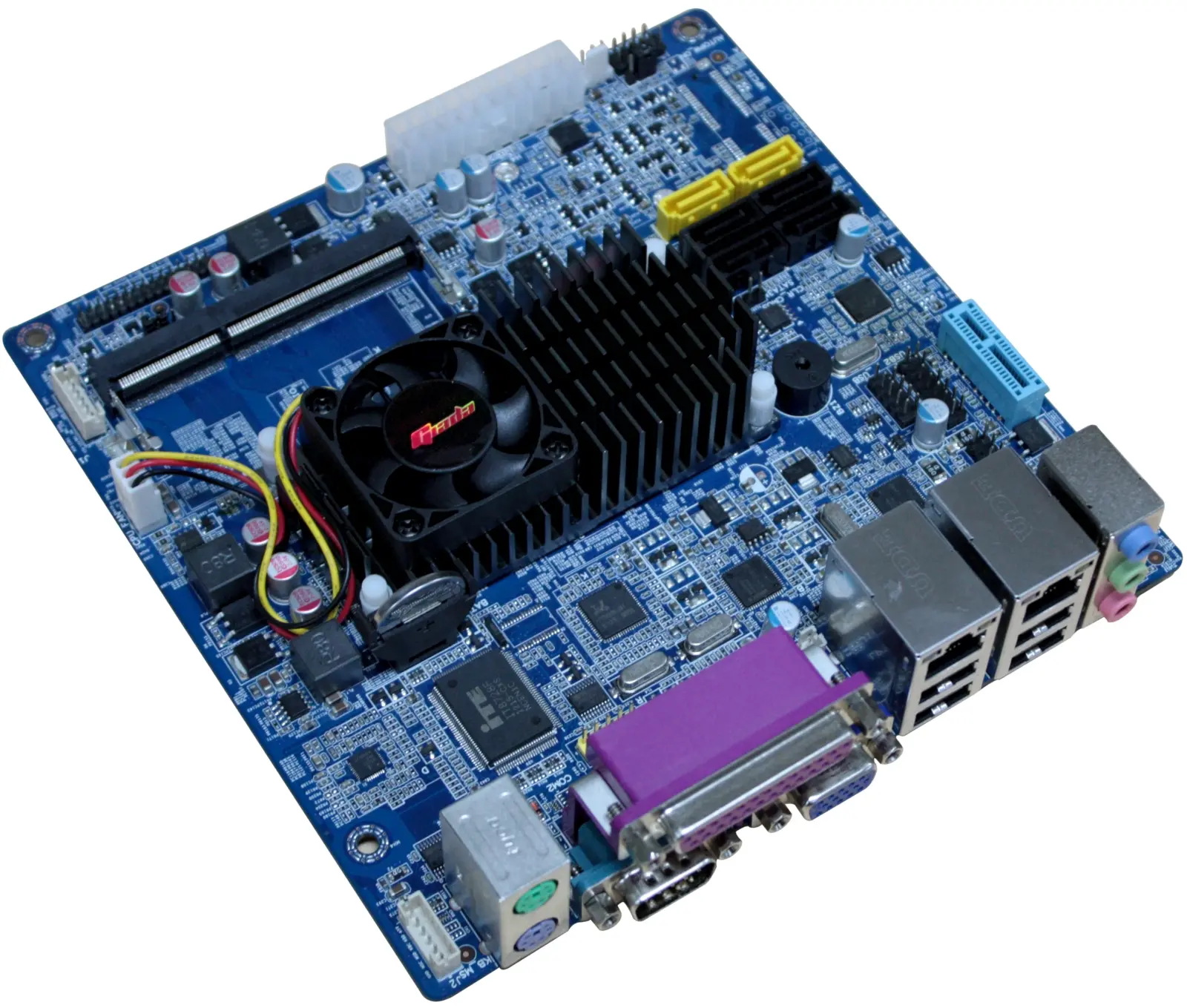 Placă de bază Giada MI-D525TD3, procesor D525, GMA3150, 2x SO-DIMM, 2x mPCIe, 2x SATA