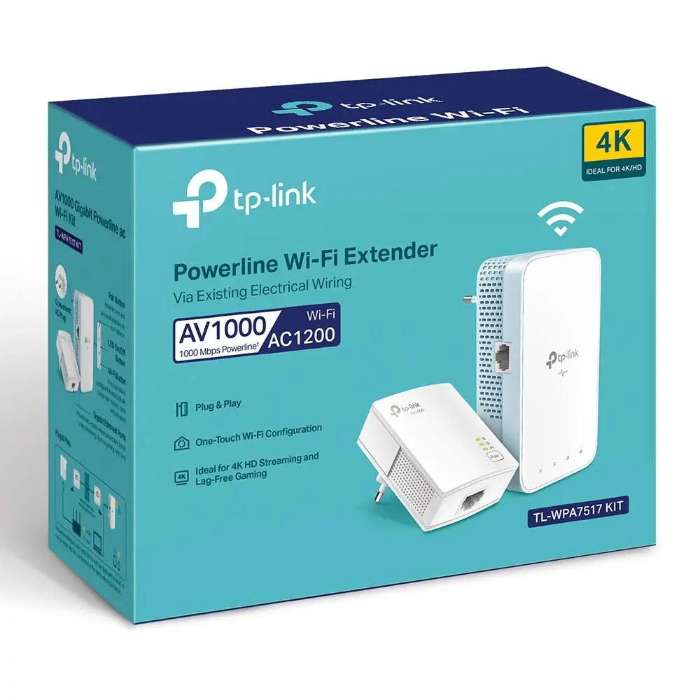 Адаптер за мрежа TP-LINK TL-WPA7517 KIT, AV1000, 1xGbE порт, WiFi AC750,комплект - image 5