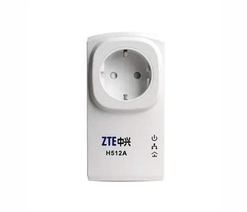 Adaptor de rețea ZTE H512A, AV200, 1x port 10/100Mbps, priză AC, kit 2 buc - 1