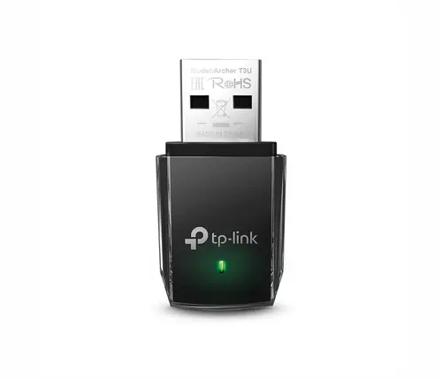 Безжичен адаптер TP-LINK Archer T3U, AC1300 MU-MIMO, двулентов, USB 3.0, вграден