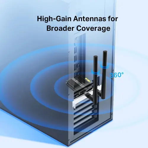 Безжичен адаптер TP-LINK Archer TX50E, AX3000, Wi-Fi 6, Bluetooth, PCI Express - image 2