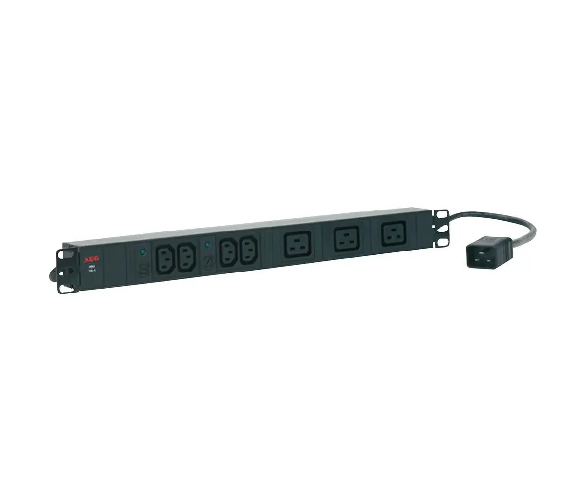 Разклонител AEG PDU 16-1, 4x IEC320 C13 (10A), 3x IEC320 C19 (16A), за монтаж в