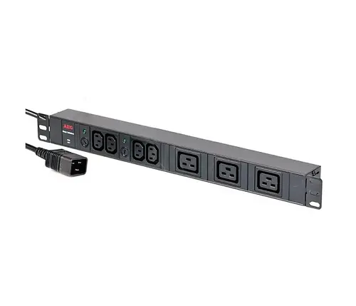 Prelungitor AEG PDU 16-1, 4x IEC320 C13 (10A), 3x IEC320 C19 (16A), pentru montare în - 2