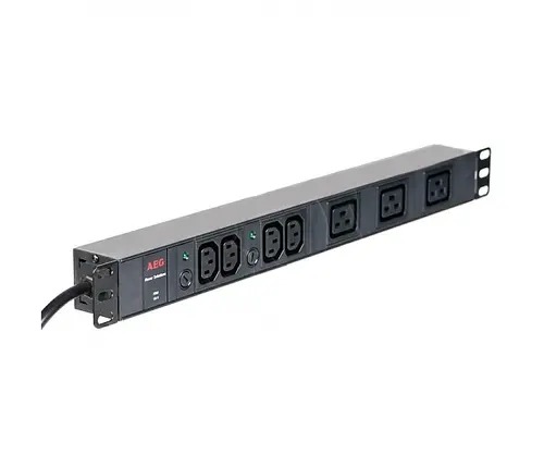 Prelungitor AEG PDU 16-1, 4x IEC320 C13 (10A), 3x IEC320 C19 (16A), pentru montare în - 3