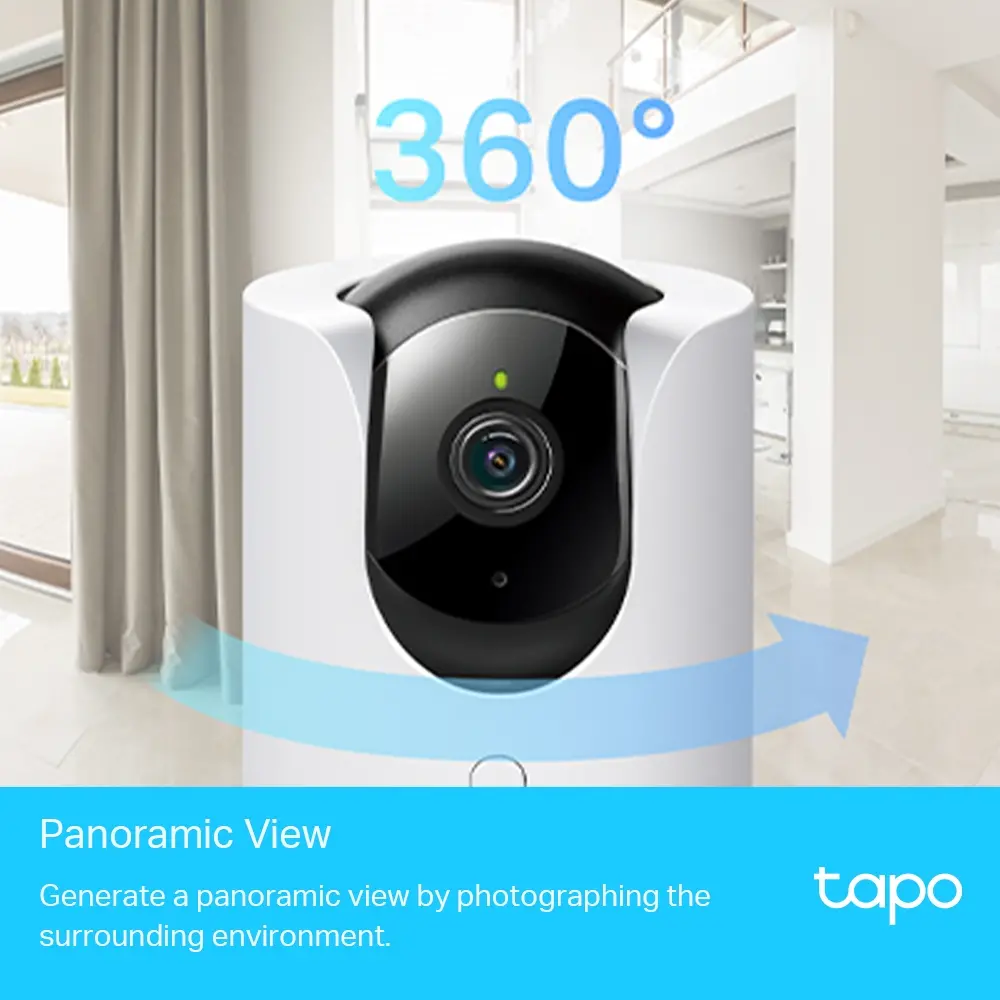 Камера TP-Link Tapo C225, 2K QHD, Pan/Tilt, WiFi, ден/нощ, indoor, mic - image 4