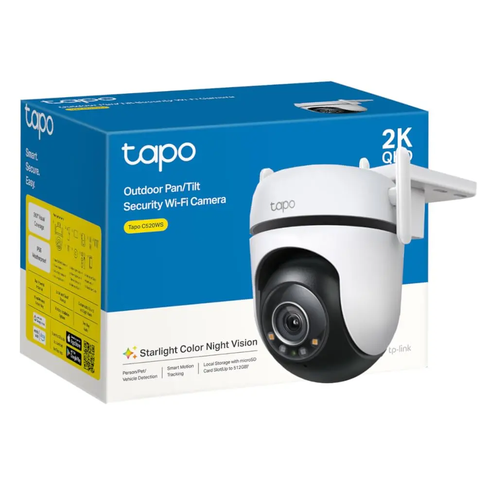 Κάμερα TP-Link Tapo C520WS, Pan/Tilt, WiFi, ημέρα/νύχτα έως 30μ., Micro SD, εξωτερικού χώρου - image 2