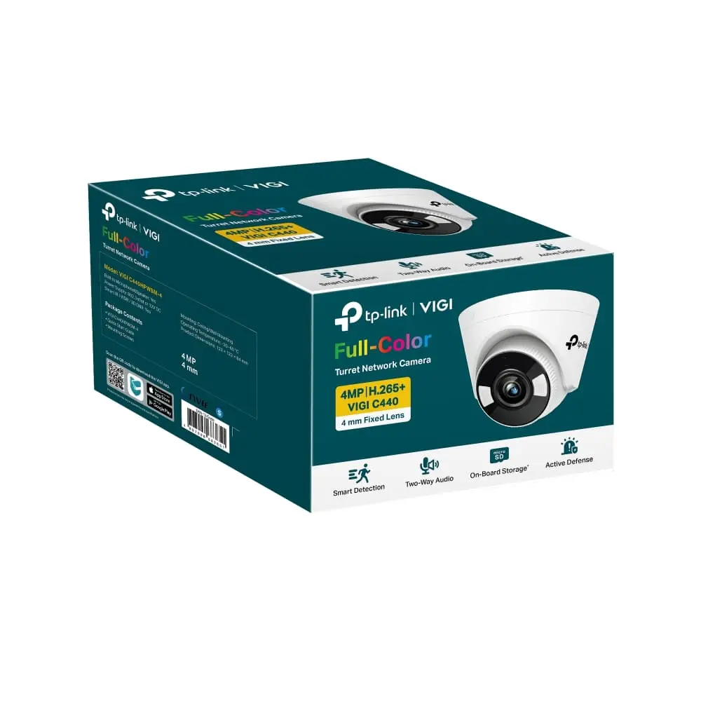 Камера TP-Link VIGI C440, 4MP, куполна, Color, PoE/12V DC, IR до 30м., ONVIF - image 2