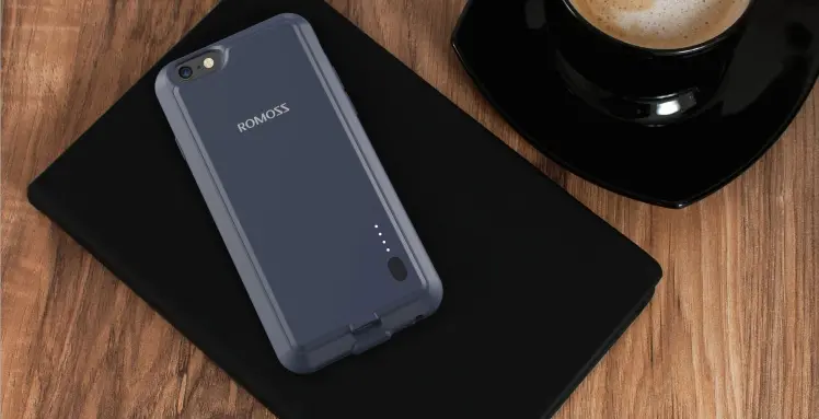 Калъф с вградена батерия Romoss EnCase 6P, 2800mAh, син - image 1