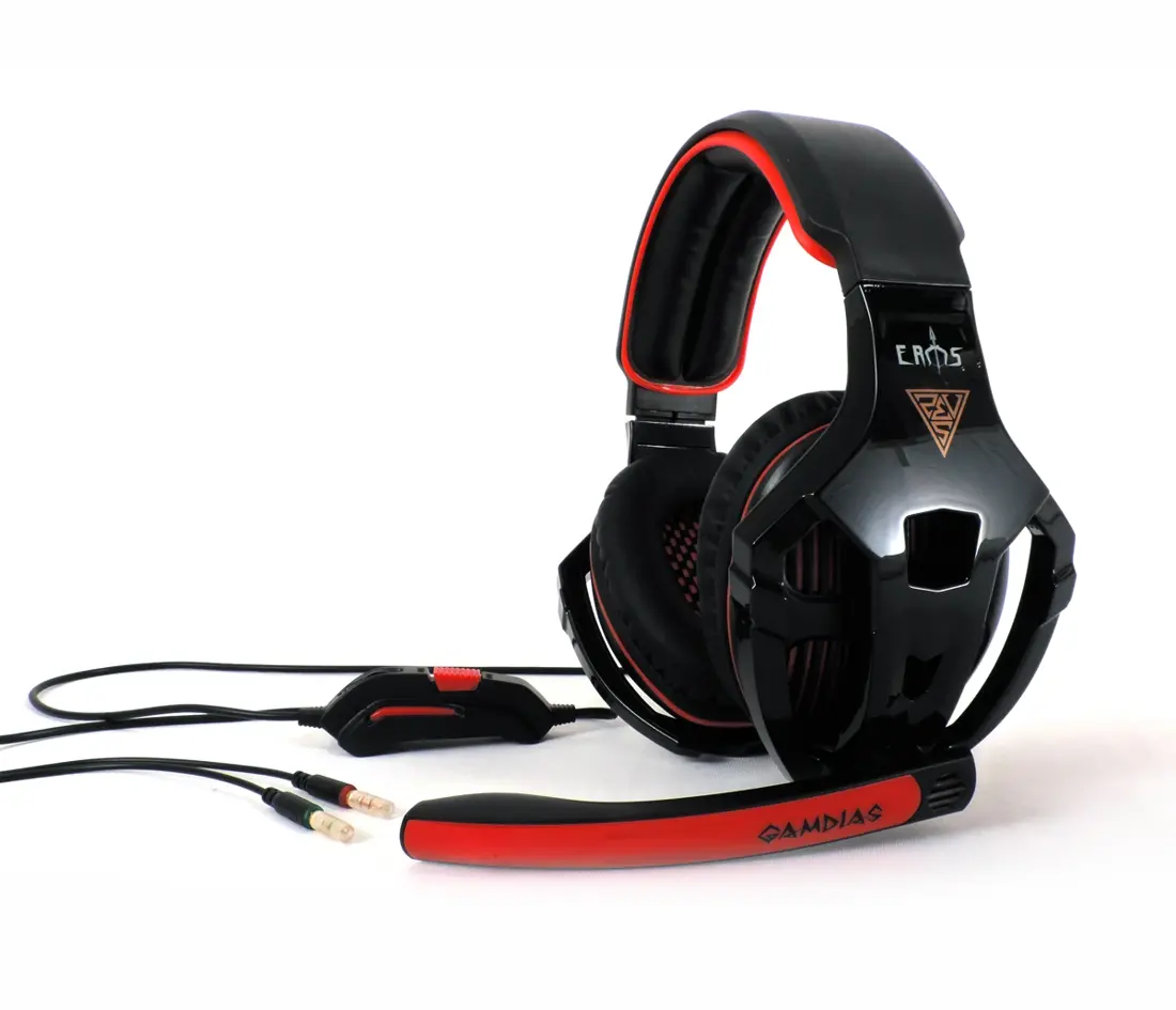 Ενσύρματα Gaming ακουστικά, Gamdias, EROS GHS2200, μαύρο/κόκκινο, 3.5mm v1.1