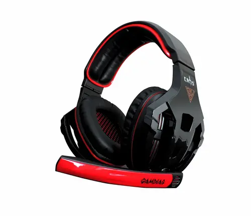 Жични Gaming Слушалки, Gamdias, EROS GHS2200, Black/Red, 3.5mm v1.1 - image 2