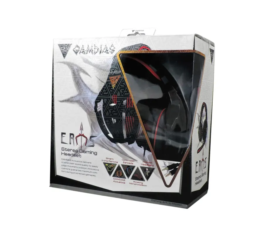 Жични Gaming Слушалки, Gamdias, EROS GHS2200, Black/Red, 3.5mm v1.1 - image 3