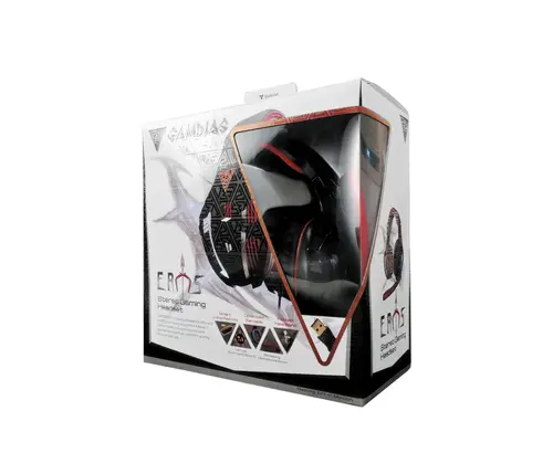 Жични Gaming Слушалки, Gamdias, EROS GHS2200-USB, Black/Red, USB 2.0 - image 3