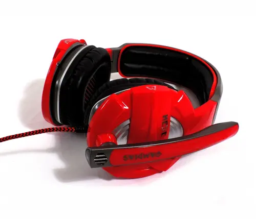 Жични Gaming Слушалки, Gamdias, HEBE GHS2300-USB, Red/Black, USB 2.0 - image 1