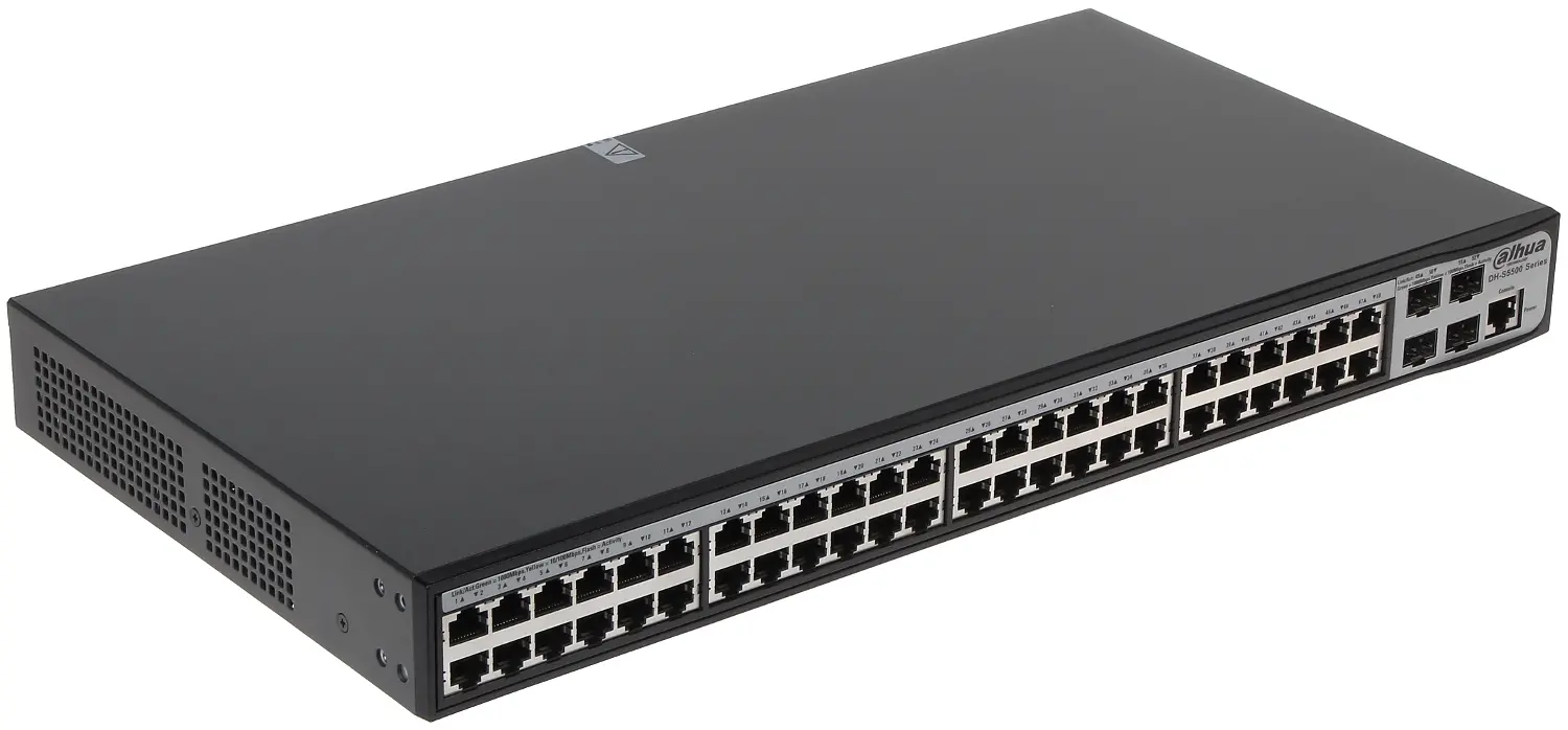 Комутатор Dahua S5500-48GT4GF, 48GE, 4GE, управляем