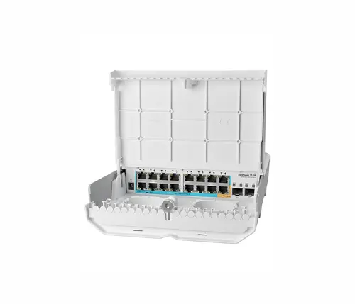 Комутатор MikroTik CRS318-1Fi-15Fr-2S-OUT, netPower 15FR, 16 10/100 PoE, 2x SFP