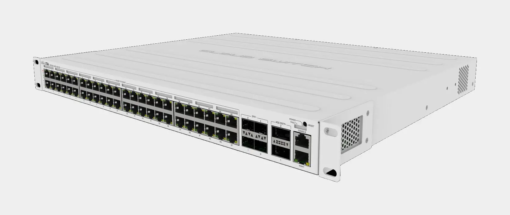 Switch MikroTik CRS354-48P-4S+2Q+RM, 2xQSFP, 4xSFP+, 650MHz, 48xRJ45 Gbit PoE