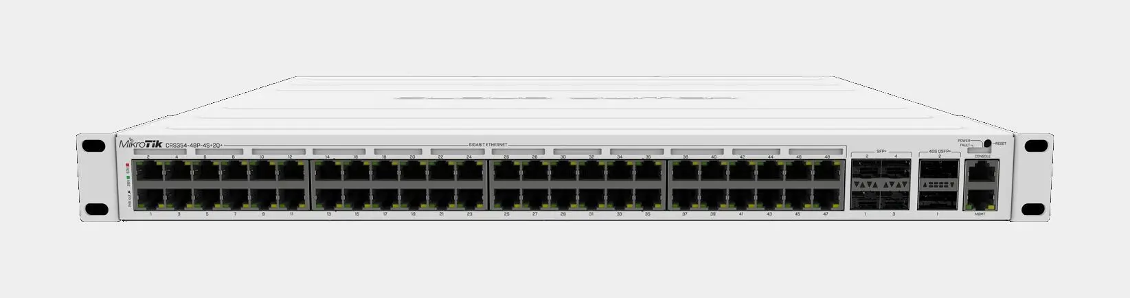 Switch MikroTik CRS354-48P-4S+2Q+RM, 2xQSFP, 4xSFP+, 650MHz, 48xRJ45 Gbit PoE - image 2