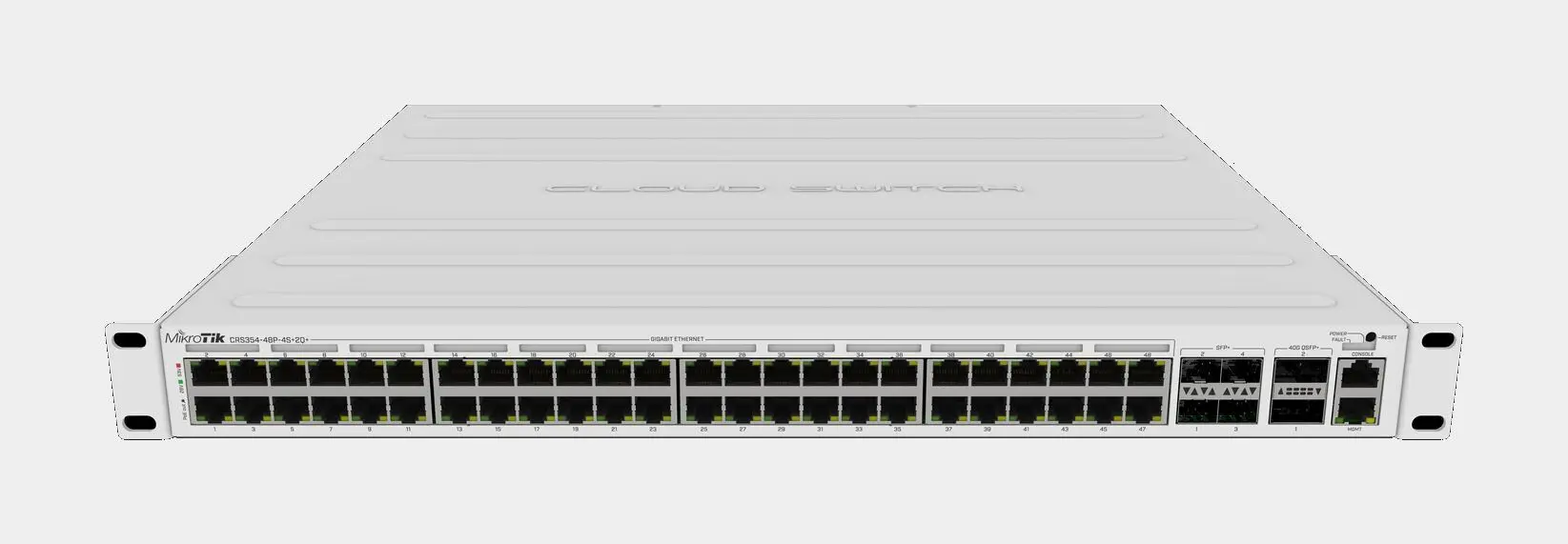 Комутатор MikroTik CRS354-48P-4S+2Q+RM, 2xQSFP, 4xSFP+, 650MHz, 48xRJ45 Gbit PoE - image 3