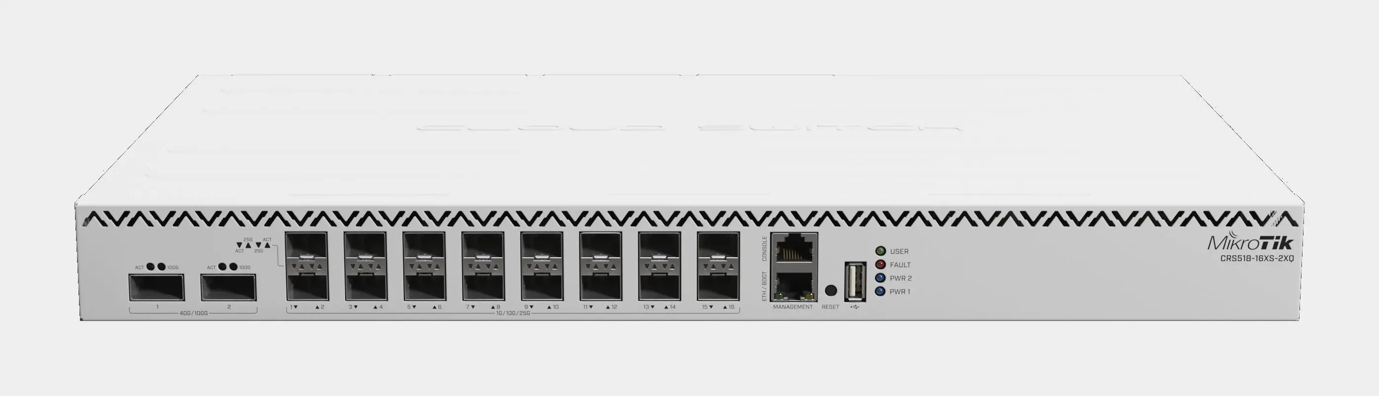 Switch MikroTik CRS518-16XS-2XQ-RM, 16x 25G SFP + 2x 100G SFP, 1.2TBps