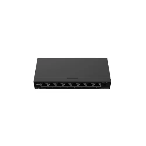Комутатор Ruijie RG-ES208GC, 8xGbE порта, управляем, настолен, метал, до 16 VLAN - image 2