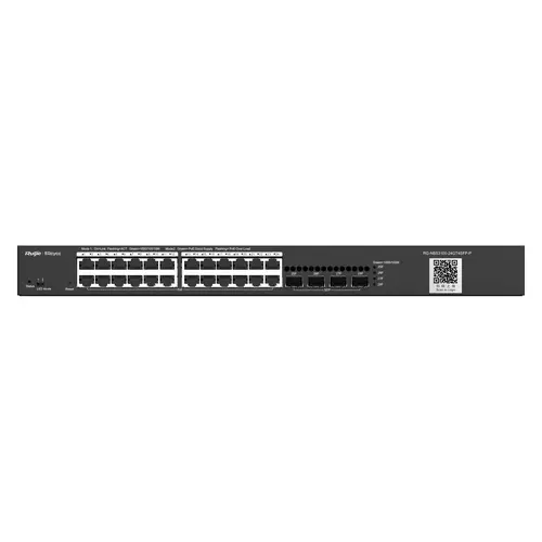 Комутатор Ruijie RG-NBS3100-24GT4SFP-P, 24xGbЕ, 4xSFP, PoE+, 370W, L2, 19-инча - image 1