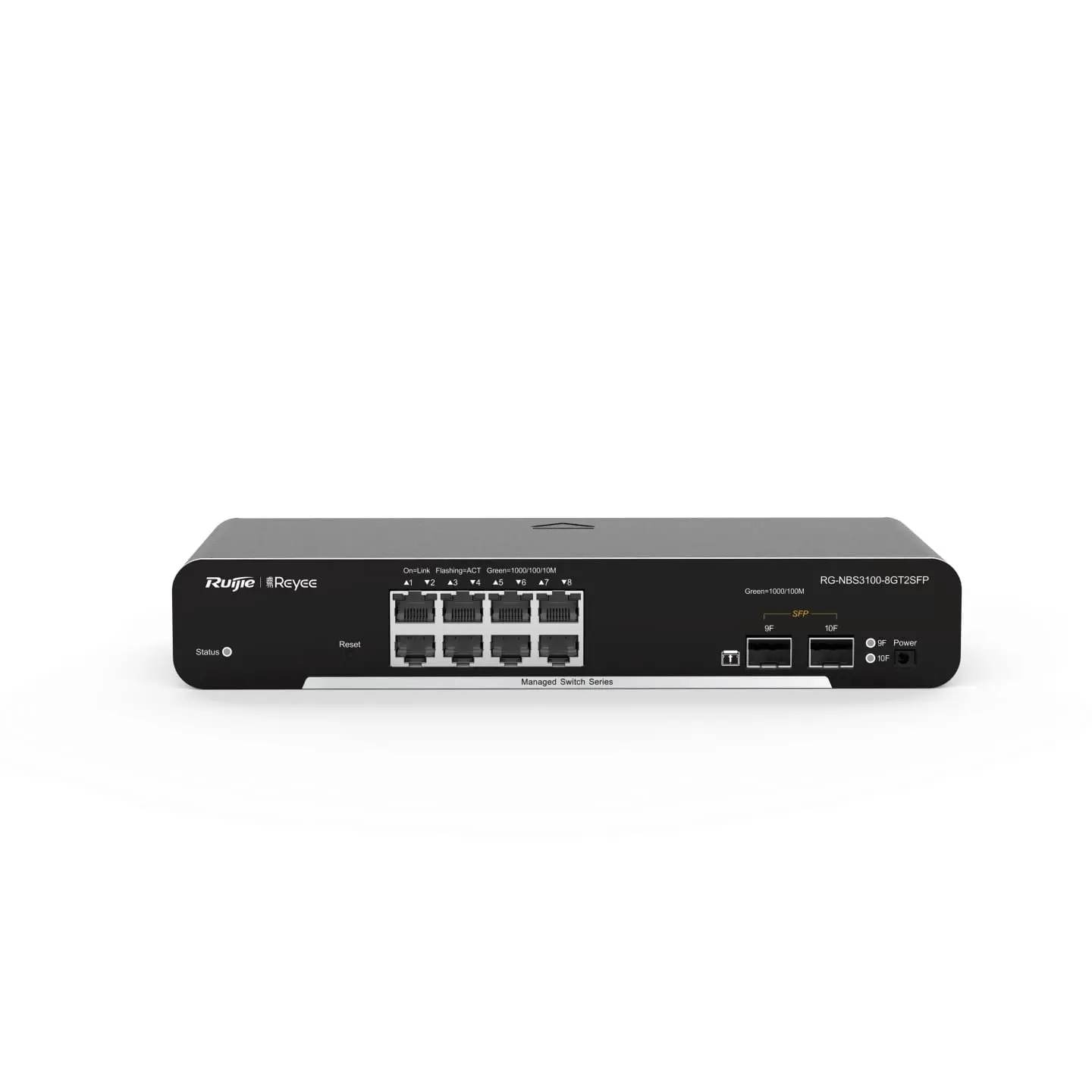 Комутатор Ruijie RG-NBS3100-8GT2SFP, 8xGbe, 2xSFP, L2, настолен, метален - image 1