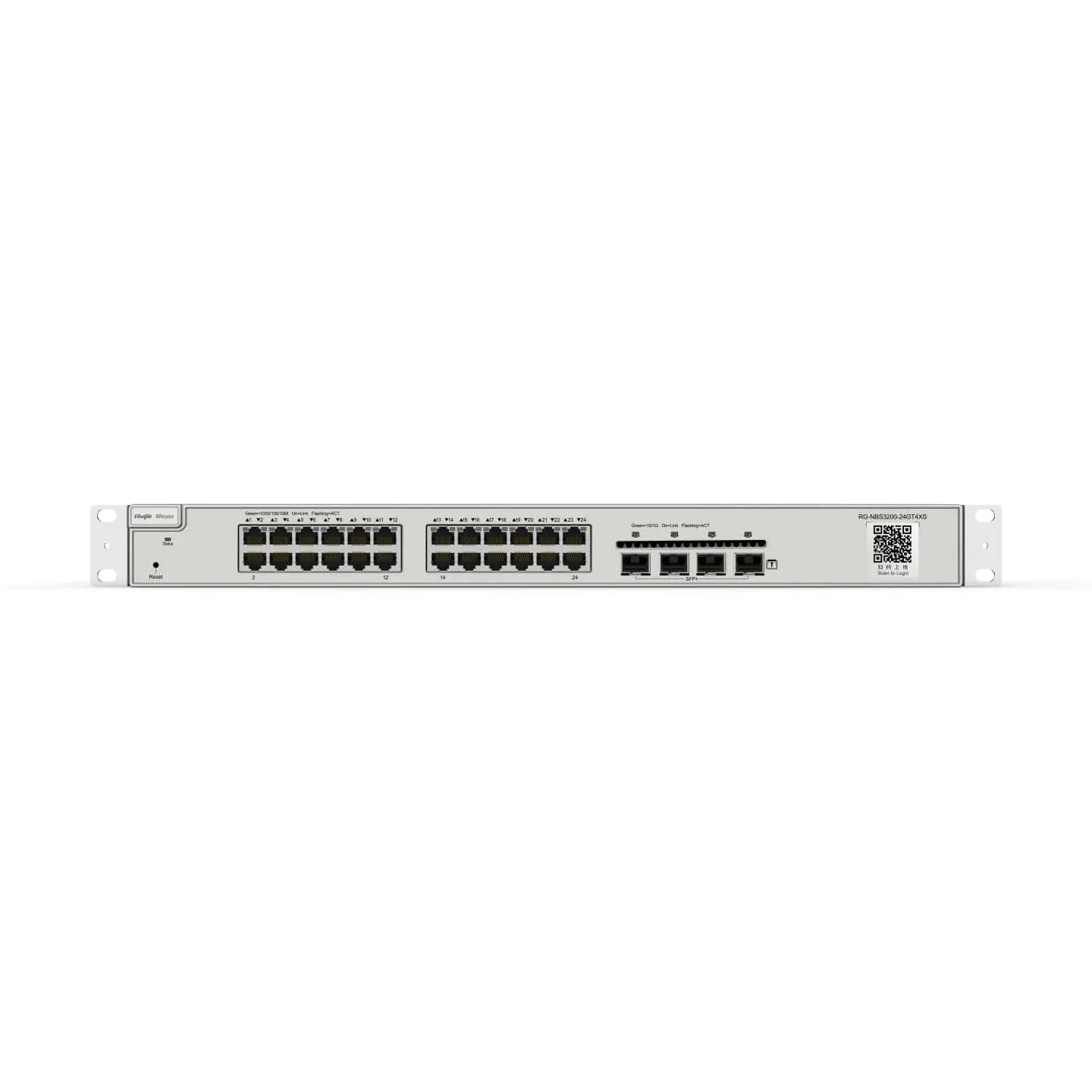 Switch Ruijie RG-NBS3200-24GT4XS, 24xGbe, 4xSFP+, L2, metalic, rack de 19 inci