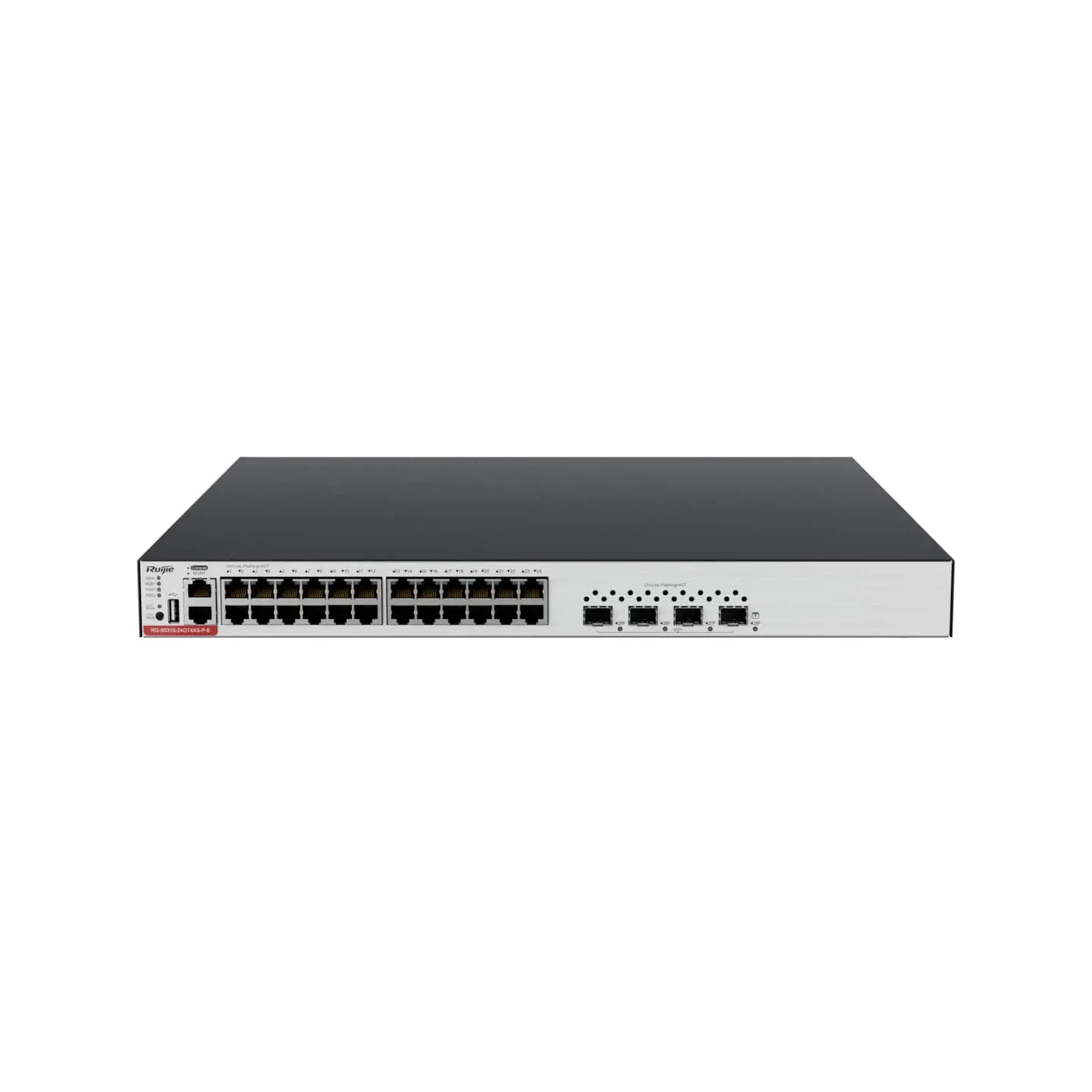 Switch Ruijie RG-S5310-24GT4XS-P-E, 24xGbE, PoE+, 4xSFP+ 1G/10G, 208 Gbps, L2