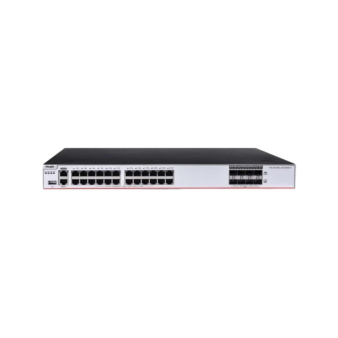 Switch Ruijie RG-S5760C-24GT8XS-X, 24xGbE, 8xSFP+ 1G/10G, 880 Gbps, L2