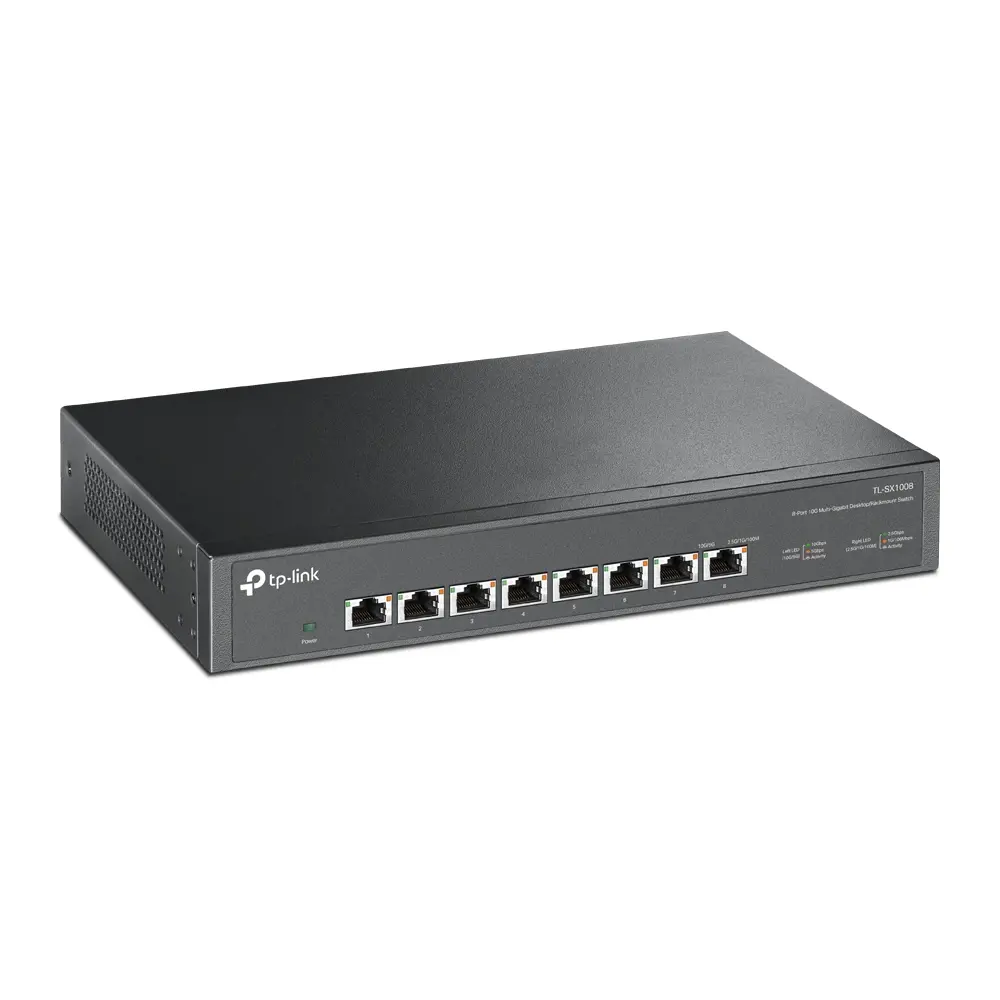 Комутатор TP-LINK TL-SX1008, 8x 10GbE портa, неуправляем, настолен/ шкаф монтаж - image 1