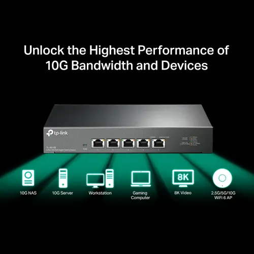 Комутатор TP-LINK TL-SX105, 5x 10GbE портa, fanless - image 4