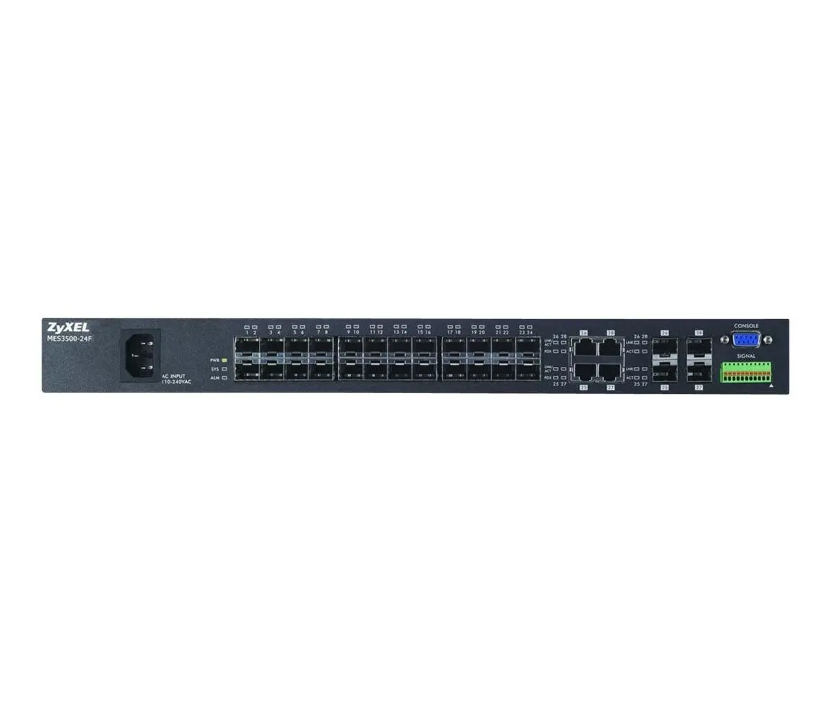 Комутатор ZyXEL MES3500-24F, 24x 100M SFP слота + 4x GbE SFP/RJ45, QoS, ACL, IGM - image 1