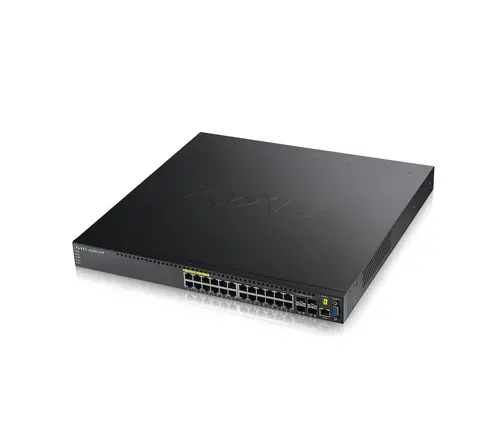Комутатор ZyXEL XGS3700-24, 24x GbE порта + 4x 10G SFP+ слота, L2/3, VRRP, ECNP,