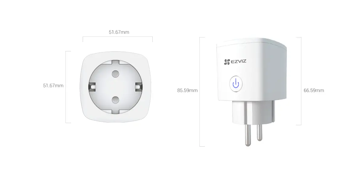 Έξυπνη πρίζα EZVIZ CS-T30-10B-EU, WiFi, 2300W, έλεγχος κατανάλωσης ρεύματος - image 2