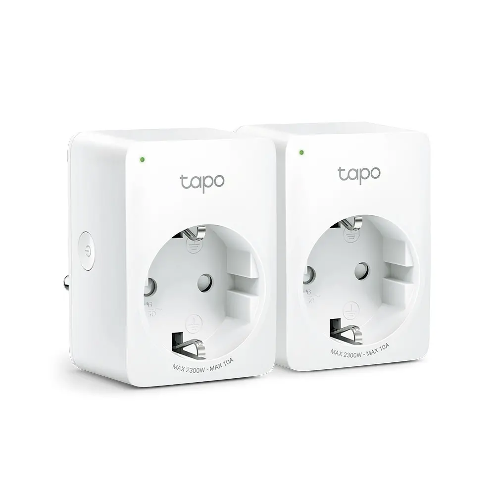 Έξυπνη πρίζα TP-LINK Tapo P100(2-pack), Wi-Fi, 2300 W