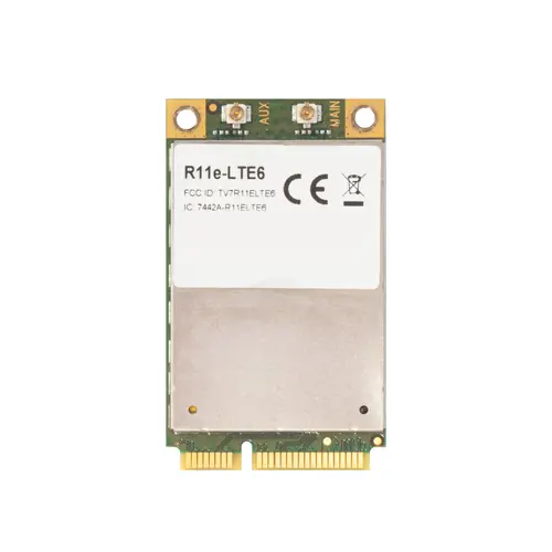 Карта MikroTik R11e-LTE6 , MiniPCI-e 3G/4G/LTE, 300 Mbps