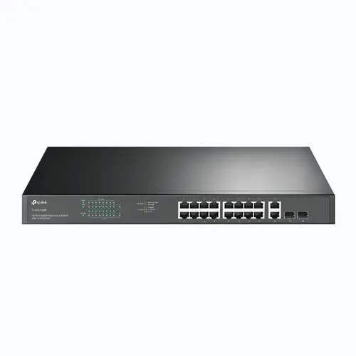 Switch TP-LINK TL-SG1218MP, 16x porturi GbE RJ45 PoE+, 2x porturi SFP, 250W max - 1