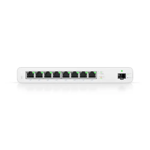 Комутатор Ubiquiti UISP-S, 8xGbit RJ45 PoE, 1xSFP, Layer 2, 27V/110W - image 1