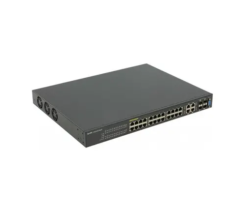 Комутатор ZyXEL GS2210-24HP, 24x GbE PoE+ порта + 4x SFP/RJ45, L2+, IGMP, MVR, D - image 2