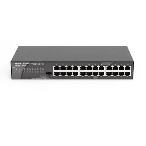 Switch Ruijie RG-ES124GD, 24 x GbE, metalic, de birou - 2