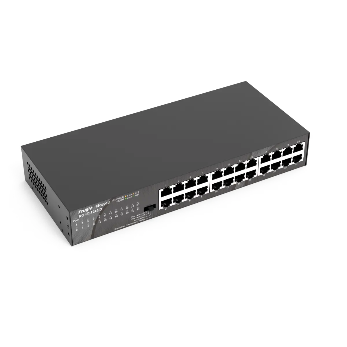 Комутатор Ruijie RG-ES124GD, 24 x GbE, метален, настолен - image 2
