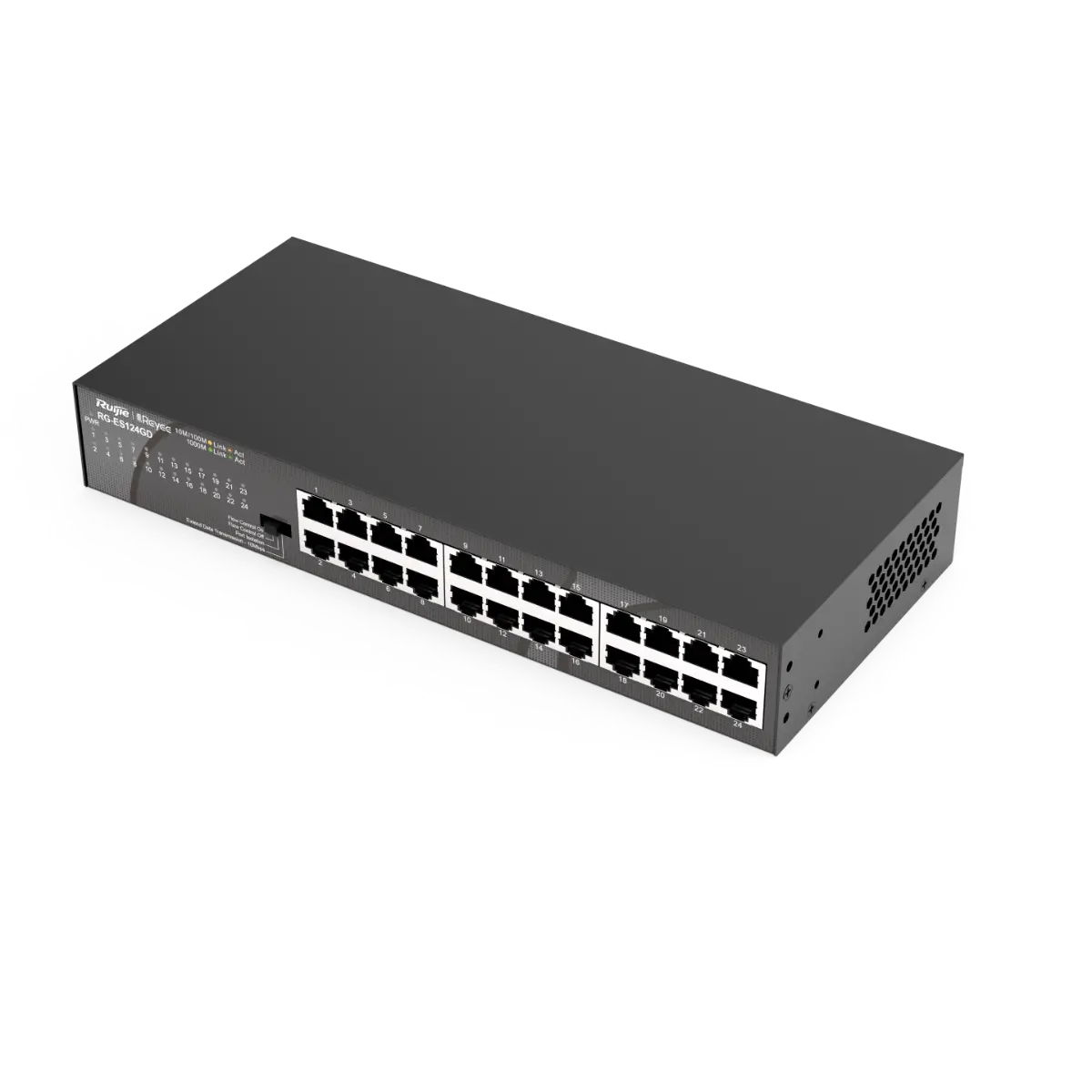 Комутатор Ruijie RG-ES124GD, 24 x GbE, метален, настолен - image 3