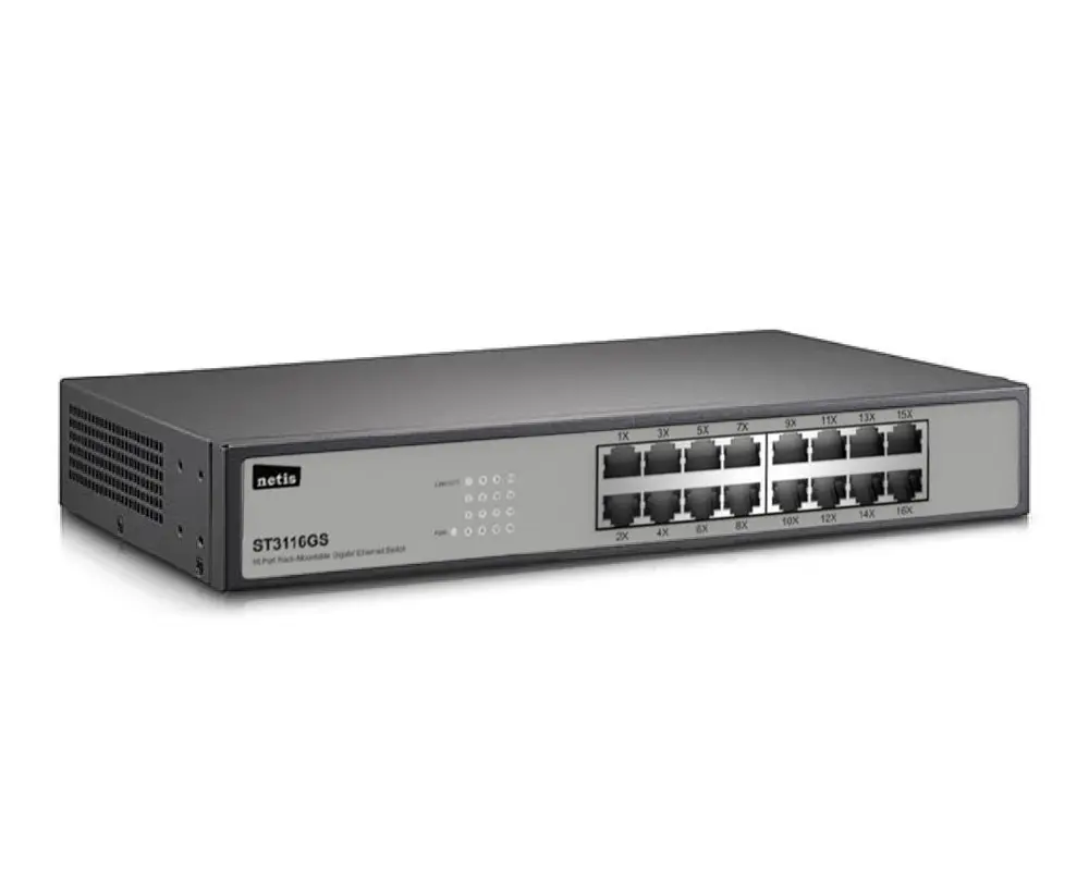 Комутатор Stonet ST3116GS, 16x 10/100/1000M, rackmount, steel case - image 1